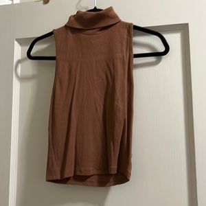 Sleeveless Ribbed Turtleneck